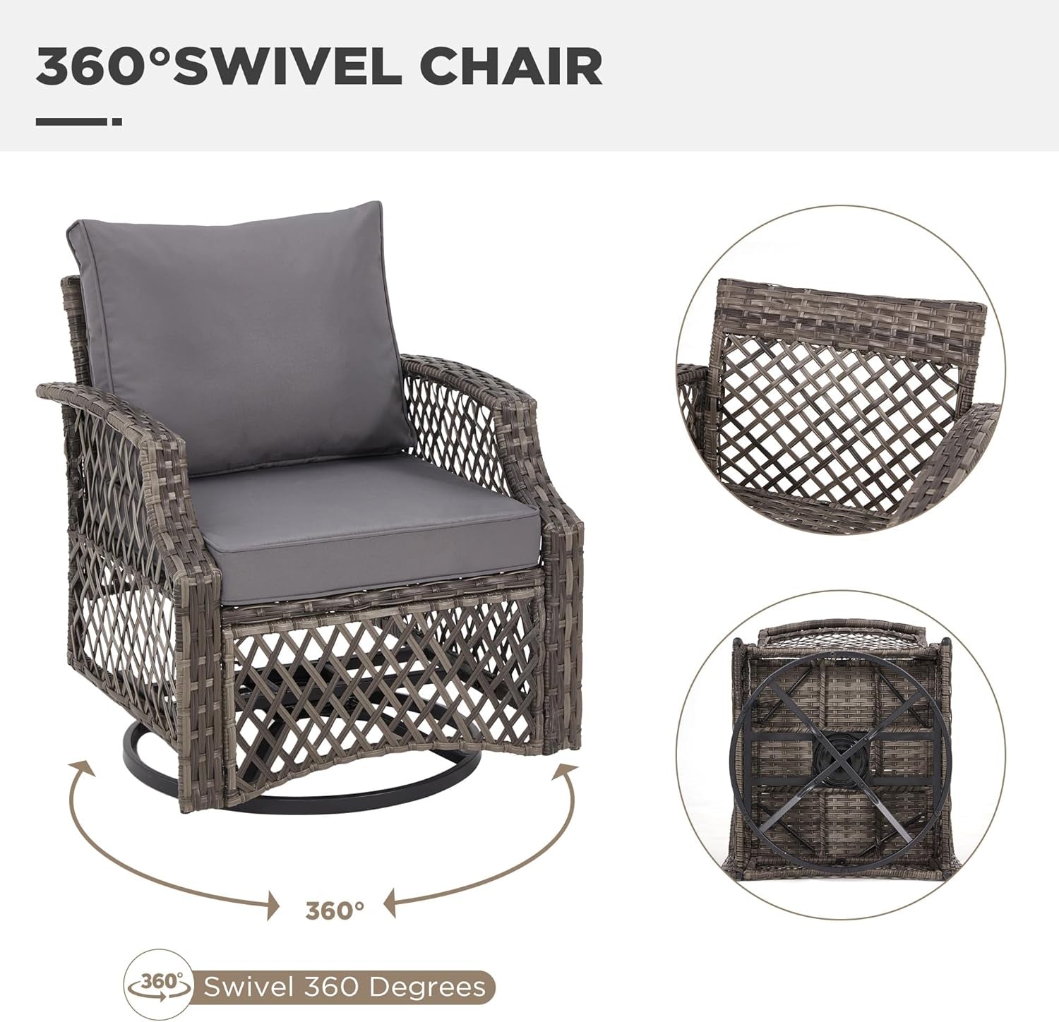 7 Piece Wicker Patio Furniture Set with Storage Coffee Table